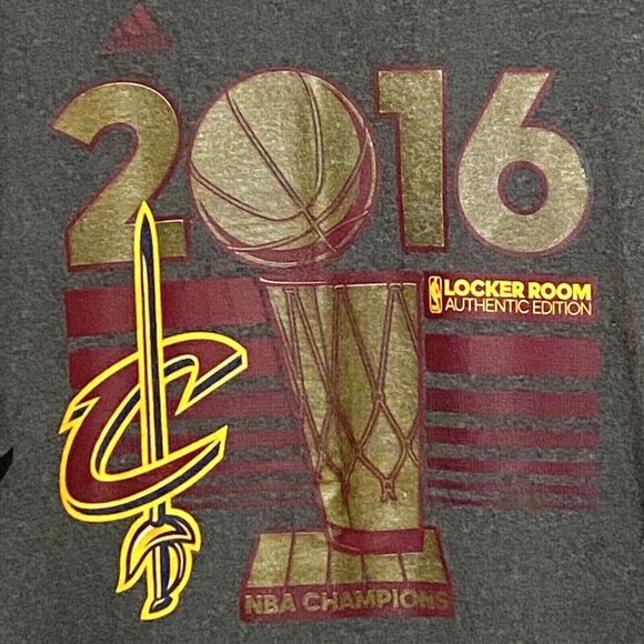 Adidas Cleveland Cavaliers 2016 NBA Champions T-Shirt XL Locker Room Authentic - Picture 1 of 4